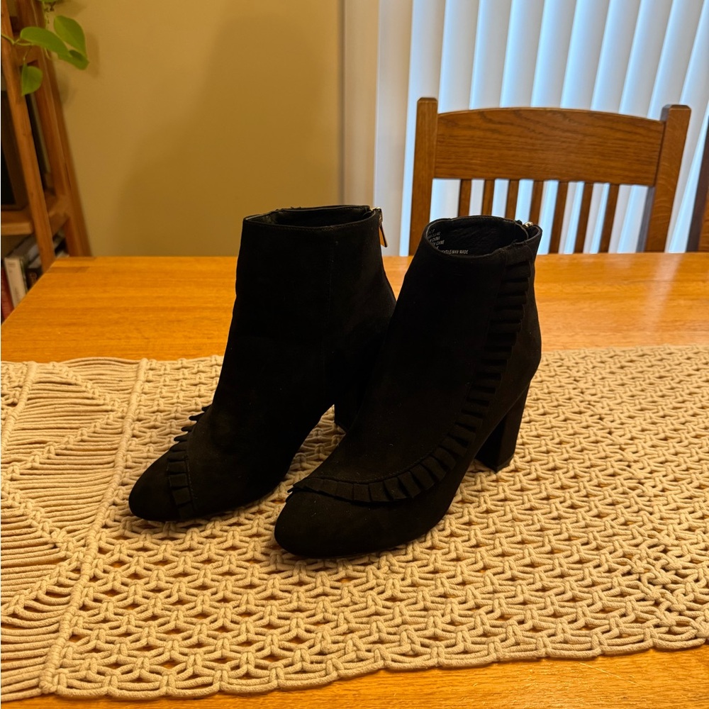 JustFab Black Ankle Booties - never worn!